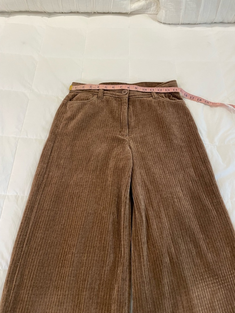 Industry Corduroy Like Pants.  Wide Leg Size 8 Light Brown - Picture 2 of 10
